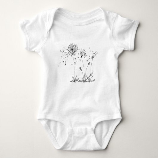 タンポポ ベビーボディスーツ (正面)