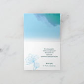 タンポポ ポジティブ 折り紙 サンクス カード (内部)