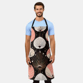 タンポポ – ミッドセンチュリー – レトロモダンデザイン エプロン (着用した状態)