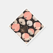 タンポポ – ミッドセンチュリー – レトロモダンデザイン スタンダードカクテルナプキン (角)