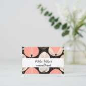 タンポポ – ミッドセンチュリー – レトロモダンデザイン 名刺 (スタンド正面)