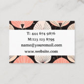 タンポポ – ミッドセンチュリー – レトロモダンデザイン 名刺 (裏面)