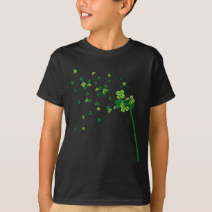 タンポポ 四つ葉 シャムロック クローバー 葉 聖パトリック アイルランド R Tシャツ