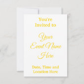 タンポポ 招待状 (裏面)