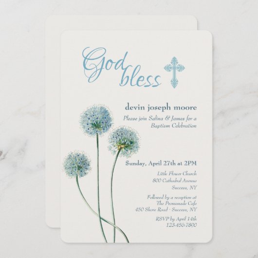 タンポポ 招待状 (正面/裏面)