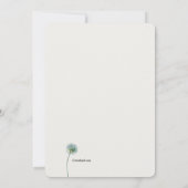 タンポポ 招待状 (裏面)