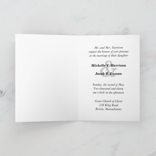 タンポポ 招待状 (内部)