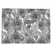 タンポポ，白黒 ラージペーパーバッグ (裏面)