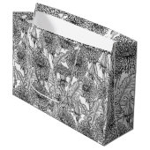 タンポポ，白黒 ラージペーパーバッグ (正面アングル)