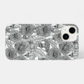 タンポポ，白黒 iPhoneケース (裏面横)