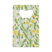 タンポポ，緑，黄色と白 クレジットカード栓抜き (裏面)