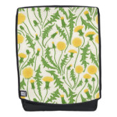 タンポポ，緑，黄色と白 バックパック (正面)