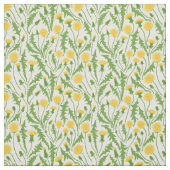 タンポポ，緑，黄色と白 ファブリック (見本)