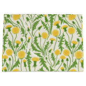 タンポポ，緑，黄色と白 ラージペーパーバッグ (正面)