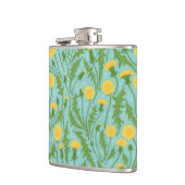 タンポポ，緑，黄，青 フラスク (左)