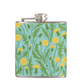 タンポポ，緑，黄，青 フラスク (正面)