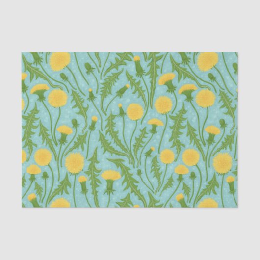 タンポポ，緑，黄，青 薄葉紙 (正面)