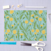 タンポポ，緑，黄，青 薄葉紙 (クラフト)