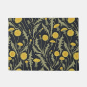 タンポポ，緑，黄，黒 ドアマット (正面)