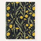 タンポポ，緑，黄，黒 ノートブック (正面)