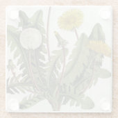 タンポポ(色の版木、銅版、版画) ガラスコースター (裏面)