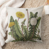 タンポポ(色の版木、銅版、版画) クッション (ブランケット)