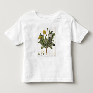 タンポポ(色の版木、銅版、版画) トドラーTシャツ