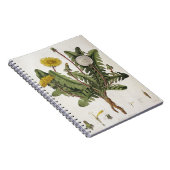 タンポポ(色の版木、銅版、版画) ノートブック (右側)