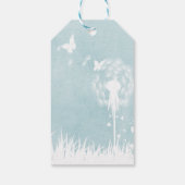 タンポポ，蝶と青い空 ギフトタグ (裏面)