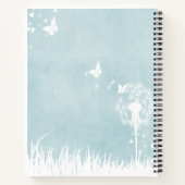 タンポポ，蝶と青い空 ノートブック (裏面)