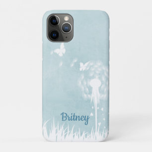 タンポポ,蝶と青い空 iPhone 11 PROケース
