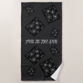 タンポポ，野生の花と蜂蜜の蜂 ビーチタオル (正面)