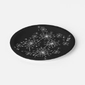 タンポポ，野生の花と蜂蜜の蜂 ペーパープレート (アングル)