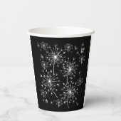 タンポポ，野生の花と蜂蜜の蜂 紙コップ (裏面)