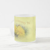 タンポポ – A Sunny Hi フロストグラスマグカップ (正面左)