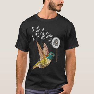 タンポポHumminbirdフラワーバーダーウォッチャーハーバーリスト Tシャツ
