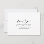 タンポポPuff穏やかなソウルフォト葬儀感謝してい サンキューカード (裏面)