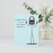 タンポンの初応募おめでとうございます ポストカード (スタンド正面)