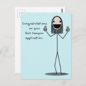 タンポンの初応募おめでとうございます ポストカード (正面/裏面)