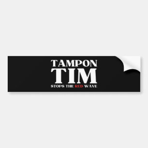 タンポンストップティムがレッドウェーブティム・ウォルズ2024 バンパーステッカー