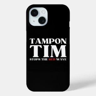 タンポンストップティムがレッドウェーブティム・ウォルズ2024 iPhone 15ケース