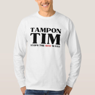 タンポンストップティムがレッドウェーブティム・ウォルズ2024 Tシャツ