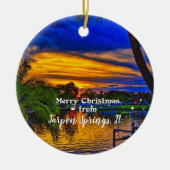 タンポン春のメリークリスマス セラミックオーナメント (正面)