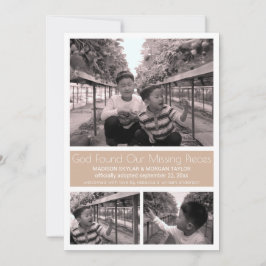 タンミニマモダンリストの養子縁組3写真 案内状