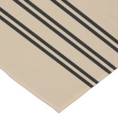 タンミニマルバックのストライプ・エーゲ諸島の ショートテーブルランナー (コーナー)