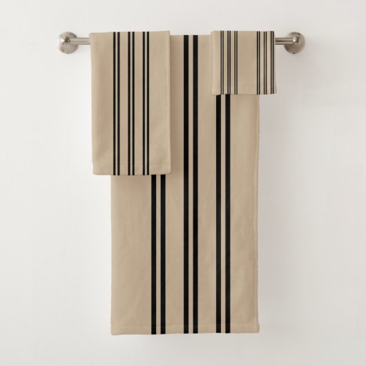 タンミニマルバックのストライプ・エーゲ諸島の バスタオルセット (インサイチュ)