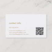 タンミニマルリネンホワイトタイポグラフィ 名刺 (裏面)