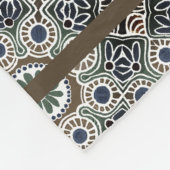 タンメダリオン付き小さなボホフリースブランケット フリースブランケット (角)