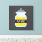 タンメリックイエロースパイス キャンバスプリント (インサイチュ (ウッドフロア))