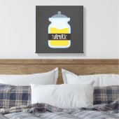 タンメリックイエロースパイス キャンバスプリント (インサイチュ (寝室))